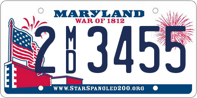 MD license plate 2MD3455