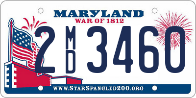 MD license plate 2MD3460