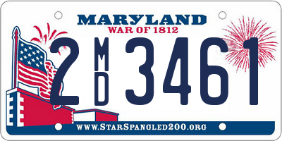 MD license plate 2MD3461