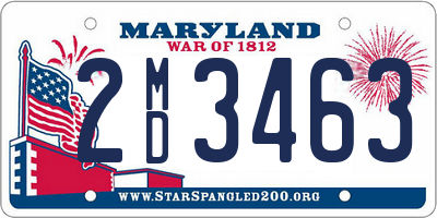 MD license plate 2MD3463