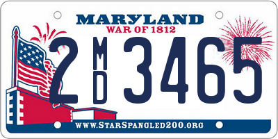 MD license plate 2MD3465