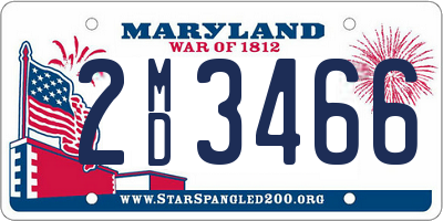 MD license plate 2MD3466