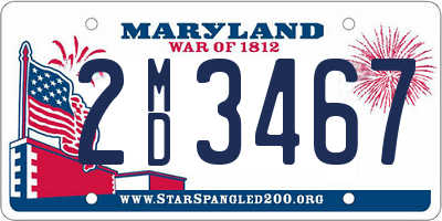 MD license plate 2MD3467