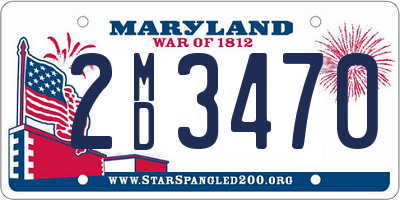 MD license plate 2MD3470