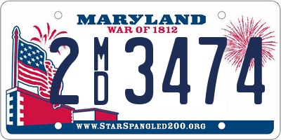 MD license plate 2MD3474