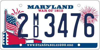 MD license plate 2MD3476