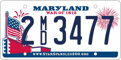 MD license plate 2MD3477