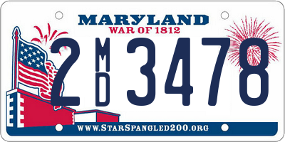 MD license plate 2MD3478