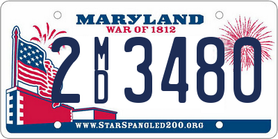 MD license plate 2MD3480