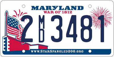 MD license plate 2MD3481