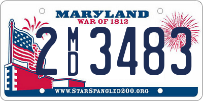 MD license plate 2MD3483