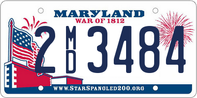 MD license plate 2MD3484