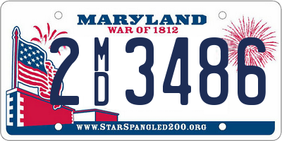 MD license plate 2MD3486