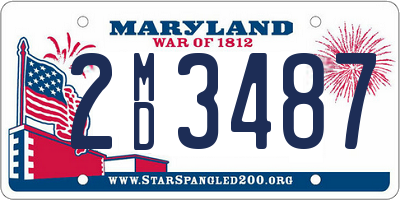 MD license plate 2MD3487