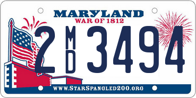 MD license plate 2MD3494