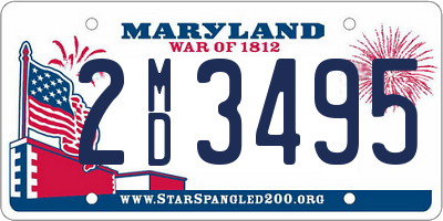 MD license plate 2MD3495