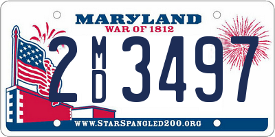 MD license plate 2MD3497