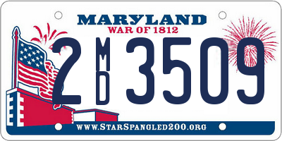 MD license plate 2MD3509