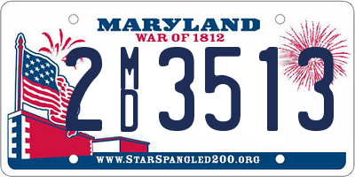 MD license plate 2MD3513