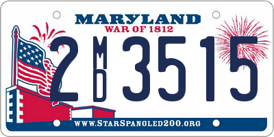 MD license plate 2MD3515