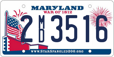 MD license plate 2MD3516