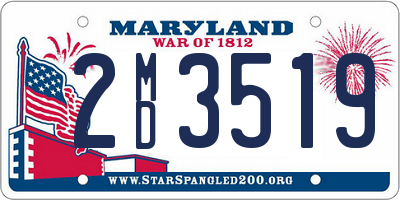 MD license plate 2MD3519