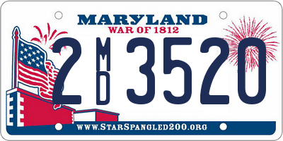 MD license plate 2MD3520