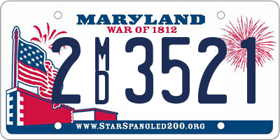 MD license plate 2MD3521