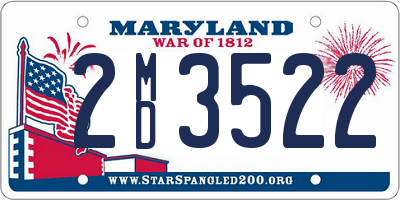 MD license plate 2MD3522