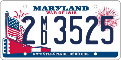 MD license plate 2MD3525