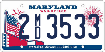 MD license plate 2MD3533