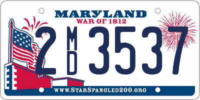 MD license plate 2MD3537