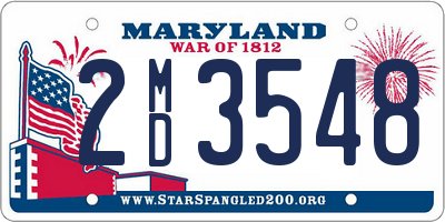 MD license plate 2MD3548