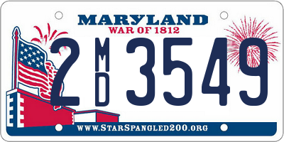 MD license plate 2MD3549