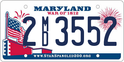 MD license plate 2MD3552