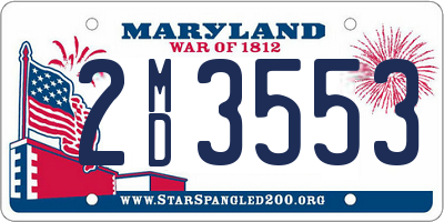 MD license plate 2MD3553