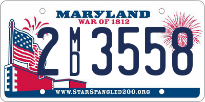MD license plate 2MD3558