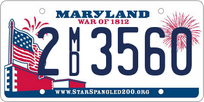 MD license plate 2MD3560