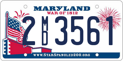 MD license plate 2MD3561