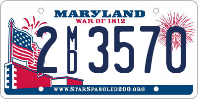 MD license plate 2MD3570