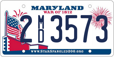 MD license plate 2MD3573