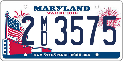 MD license plate 2MD3575