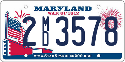 MD license plate 2MD3578