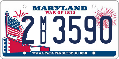 MD license plate 2MD3590