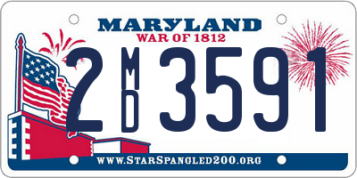 MD license plate 2MD3591