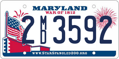 MD license plate 2MD3592