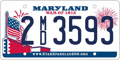 MD license plate 2MD3593