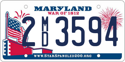 MD license plate 2MD3594