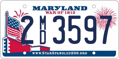 MD license plate 2MD3597