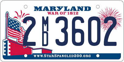 MD license plate 2MD3602